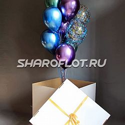 Коробка с шарами Хром