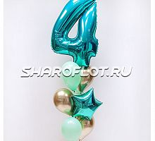 Фонтан с цифрой 4