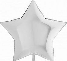 Шар Звезда Белая 80см