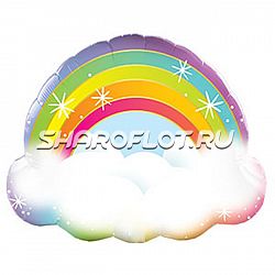 Шар Радуга в облаках 75см