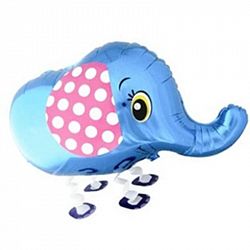 Ходячий шар «Слоненок» (синий) 71см
