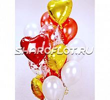 Букет из шаров "Золотое сердце"
