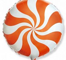 Шар Круг Леденец Оранжевый 45см