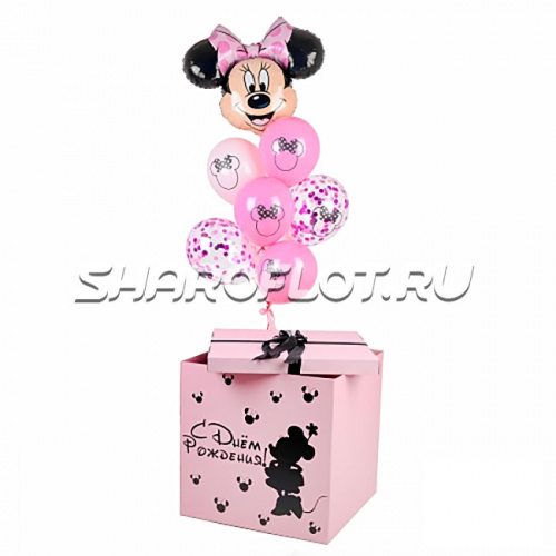 Коробочка-сюрприз с поздравлением Минни Коробочка-сюрприз с поздравлением Минни