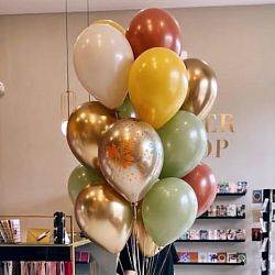 Шарики в осенних тонах 30см