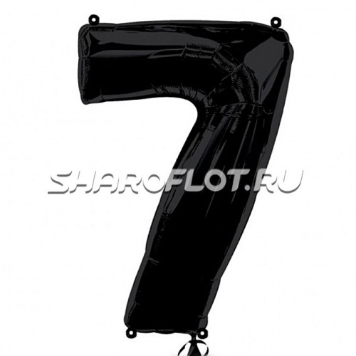 Шар Цифра 7 Черная 85см