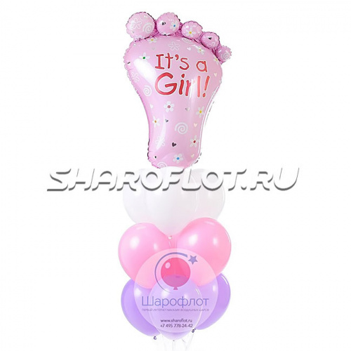 Фонтан шаров Это Девочка №3