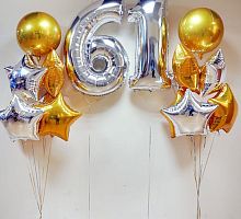 Композиция шаров с цифрой №001