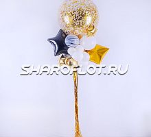 Букет с гигантом с конфетти 80см