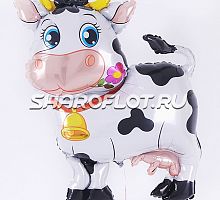 Шар Корова с цветочком 60см