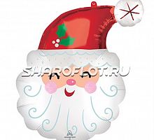 Шар Санта улыбающийся 60см