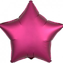 Шар Звезда Гранат сатин 40см