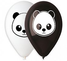 Шары Черные Белые Панда, 30см