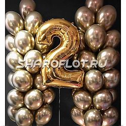 Фонтан золотой шар