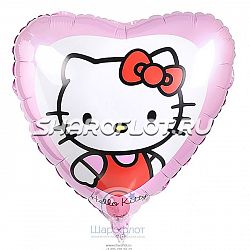 Шар Сердце Хелло Китти 40см