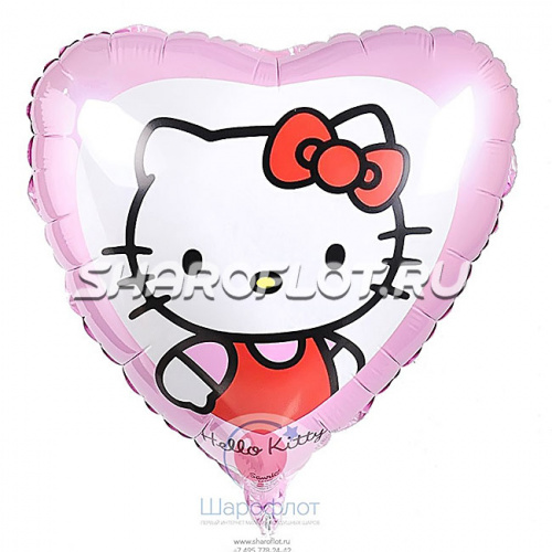 Шар Сердце Хелло Китти 40см