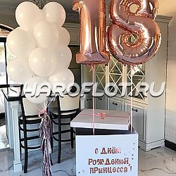 Нежное оформление на 18 лет