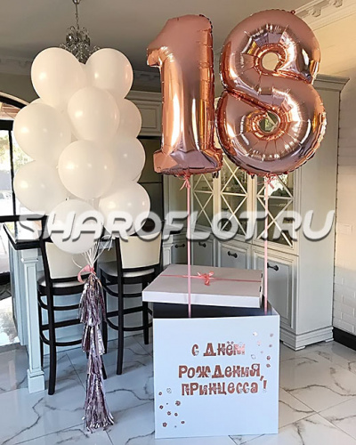 Нежное оформление на 18 лет