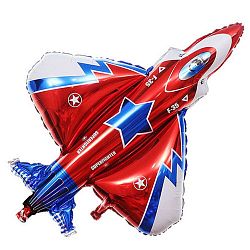 Мини-шар Самолет Красный 25см
