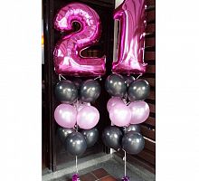 Композиция шаров с цифрой №006