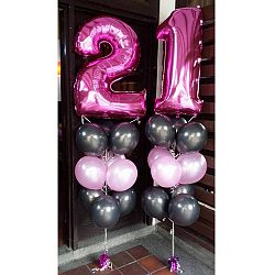 Композиция шаров с цифрой №006