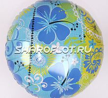 Круг Голубой Цветы 40см