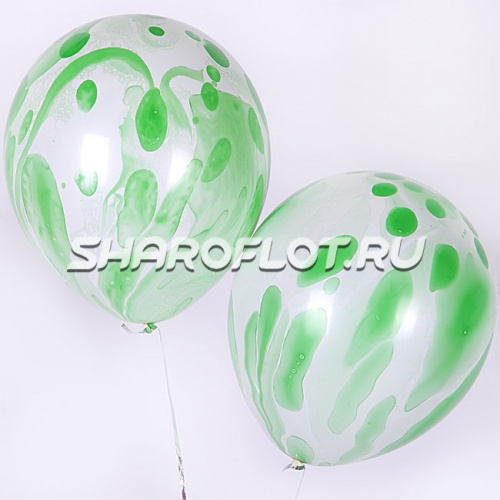 Шар Мраморный Зеленый 30см