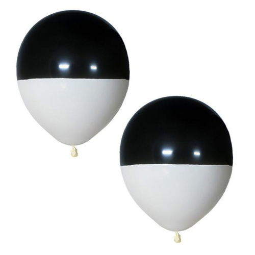 Латексный шар черно-белый 30см Латексный шар черно-белый 30см
