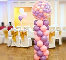 Стойка с шаром-сюрприз 2м