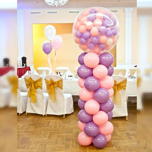 Стойка с шаром-сюрприз 2м