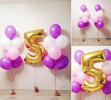 Композиция шаров с цифрой №019