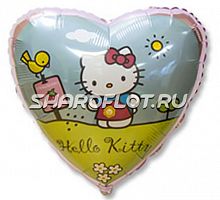 Шар Хелло Кити на полянке 40см