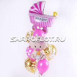 Фонтан на выписку девочки