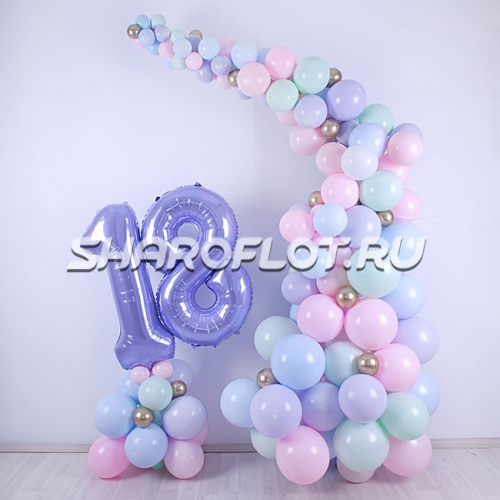 Гирлянда из шаров на 18 лет