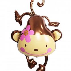 Шар Обезьянка Розовая 65см