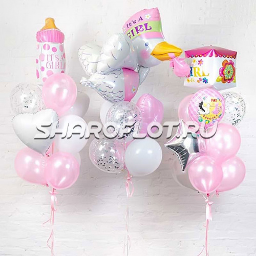 Фонтаны с Аистом на выписку девочки