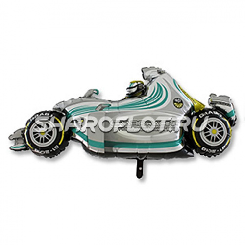 Шар Машина Формула 1 белая 115см