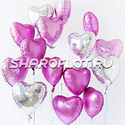 Оформление шарами на день влюбленных