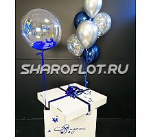 Шары в коробке на 8 марта