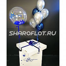 Шары в коробке на 8 марта
