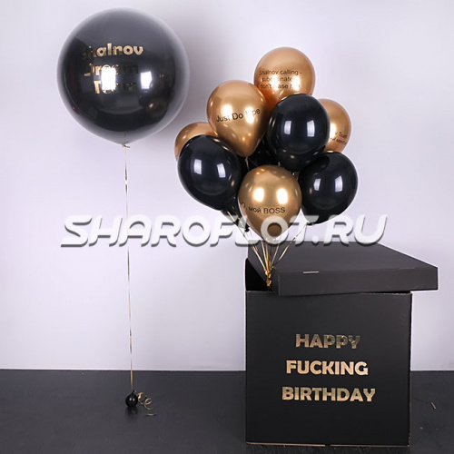 Сет с шарами HAPPY FUCKING BIRTHDAY