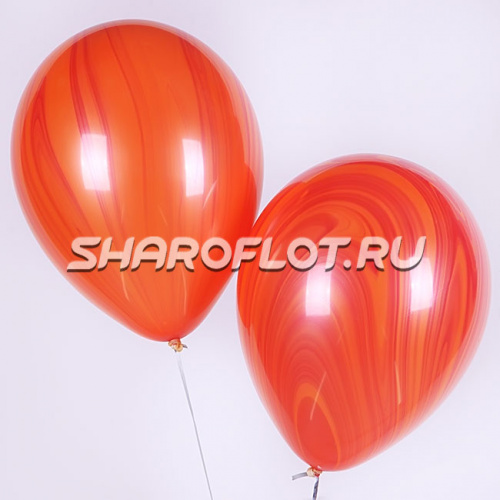 Шар Агат Красный Огонь 30см