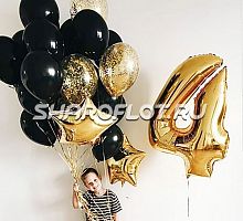 Композиция шаров с цифрой №013