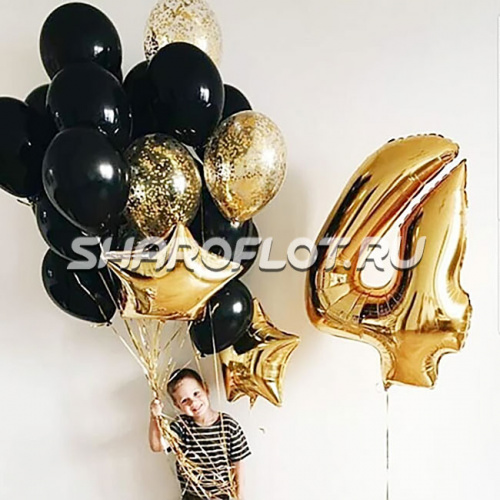 Композиция шаров с цифрой №013