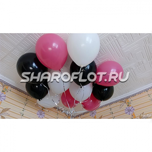 Шарики розовые, белые, черные 30см