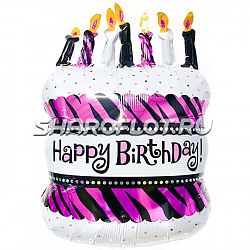 Шар Торт на День рождения 65см