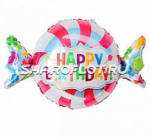 Шар Конфета с Днем рождения 95см