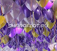 Шары фиолетовые, сиреневые, желтые, белые 30см