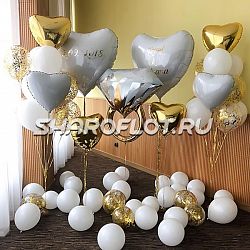 Оформление шарами на девичник