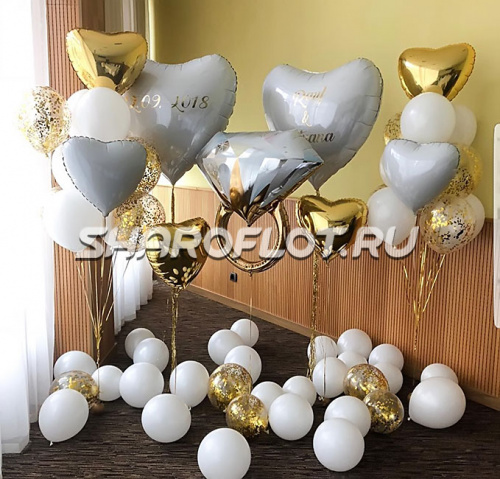Оформление шарами на девичник